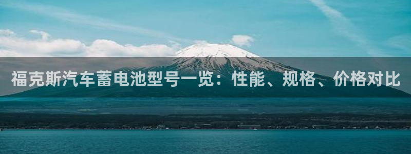 优发国际网官网17k8：福克斯汽车蓄电池型号一览：性能、规格、价格对比