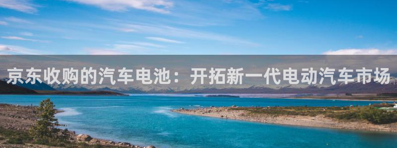 优发国际官网首页：京东收购的汽车电池：开拓新一代电动汽车市场