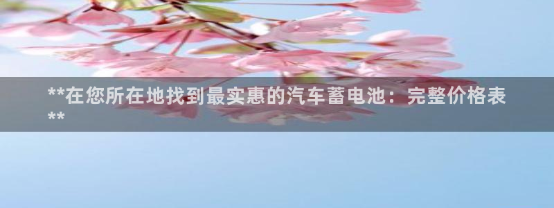 优发娱乐pt官网客户端：**在您所在地找到最实惠的汽车蓄电池：完整价格表
**